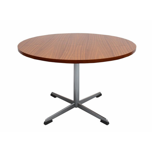 Vintage Couchtisch mit Nussbaum- und Chromfurnier, 1960