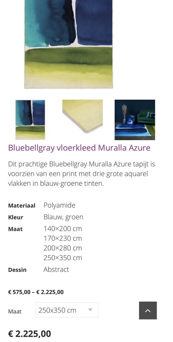 Image 1 of Brink & Campman BlueBellGray Muralla Azur Teppich