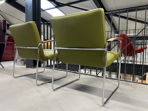 Image 1 of 2 Leolux Talassa Sessel grünes Leder