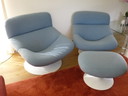 Artifort Geoffrey Harcourt F518 und F522 + Hocker