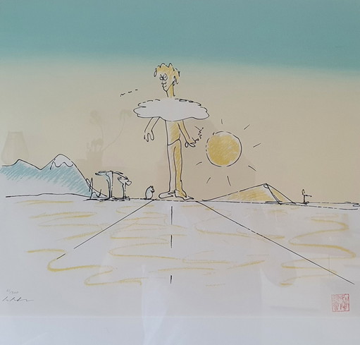 John Lennon Frieden auf Erden litho – lithos zeefdrukken, Paper, Figuratief