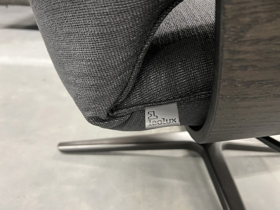 Image 1 of Neuer cremefarbener Leolux -Sessel mit Ottoman-Stoff