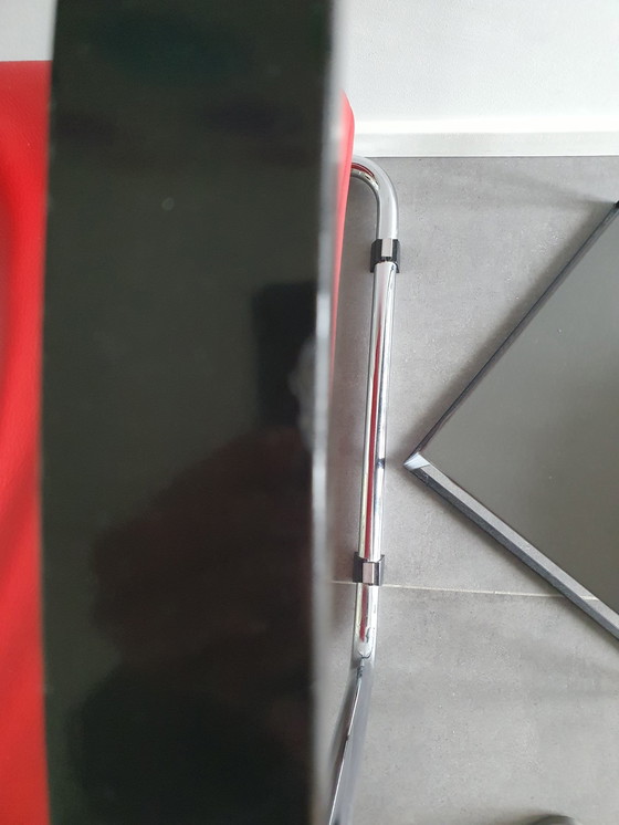 Image 1 of Thonet Rohrgestellstuhl aus rotem Leder