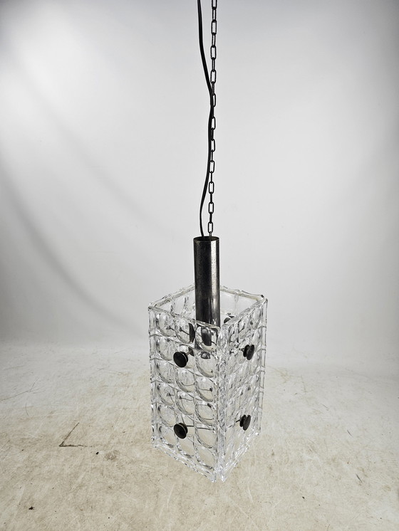 Image 1 of Italienische Pendelleuchte aus dickem Glas