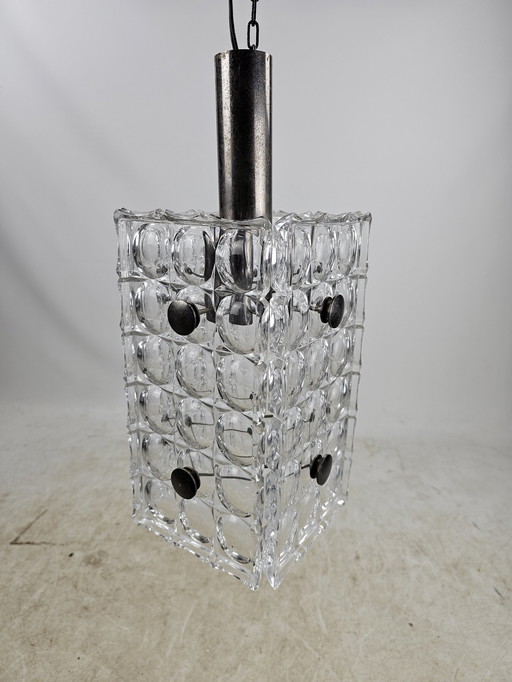 Italienische Pendelleuchte aus dickem Glas