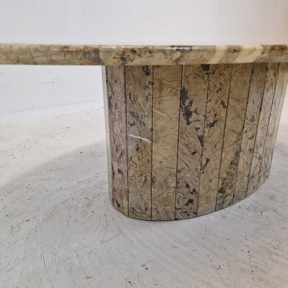 Image 1 of Vintage Marmor Couchtisch, Italien 1980