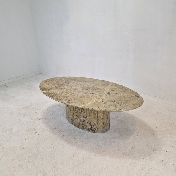 Image 1 of Vintage Marmor Couchtisch, Italien 1980
