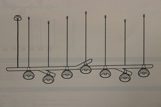 Image 1 of St Louis / Hermes Luchter ; Modul suspendu 7 lumières système linéaire