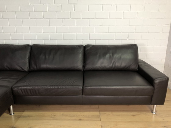 Image 1 of Ledersofa 3C Gruppe Ledercouch Lederecksofa Sofa Couch Ecksofa Schlafsofa