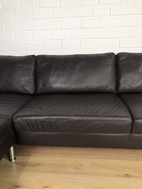 Image 1 of Ledersofa 3C Gruppe Ledercouch Lederecksofa Sofa Couch Ecksofa Schlafsofa