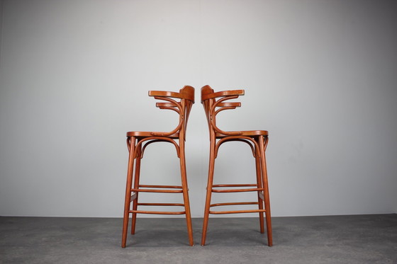 Image 1 of 2er set vintage barhocker von Ton, 1980