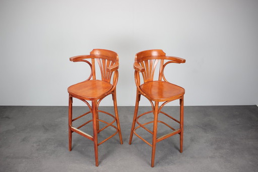 2er set vintage barhocker von Ton, 1980