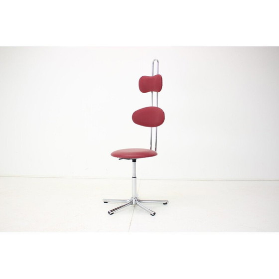 Image 1 of Vintage höhenverstellbarer Drehstuhl, Tschechoslowakei 1980er Jahre