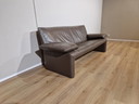 2x Jori JR8700 Sofa-Set Braunes Leder 3+2 Sitzer Design Sofas