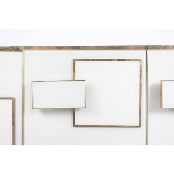 Image 1 of Geometrisches Sideboard aus Glas und vergoldetem Messing, Italien