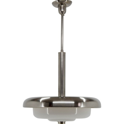 Alter Bauhaus-Kronleuchter aus Opalglas von Ias, 1930er Jahre