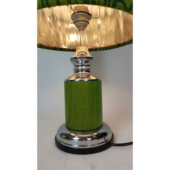 Image 1 of Lampe aus Wolle und Chrom von Gura Leuchten - 1960s