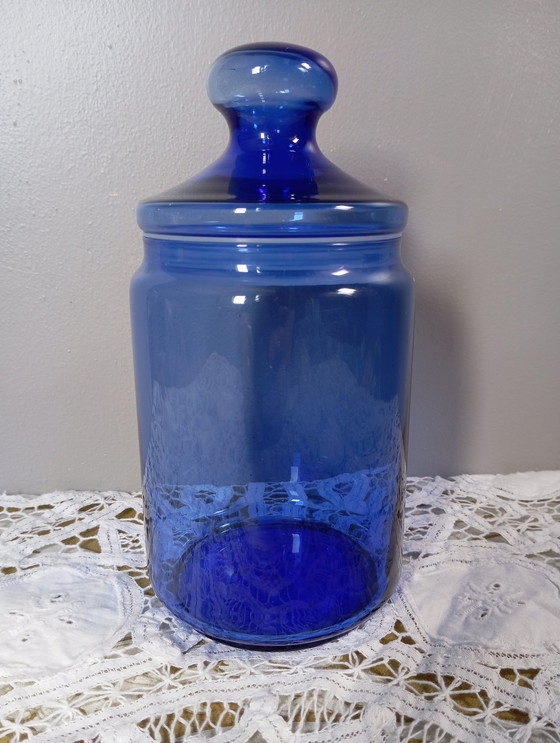 Image 1 of Trio Blaue Apothekertöpfe, Von Luminarc - Frankreich