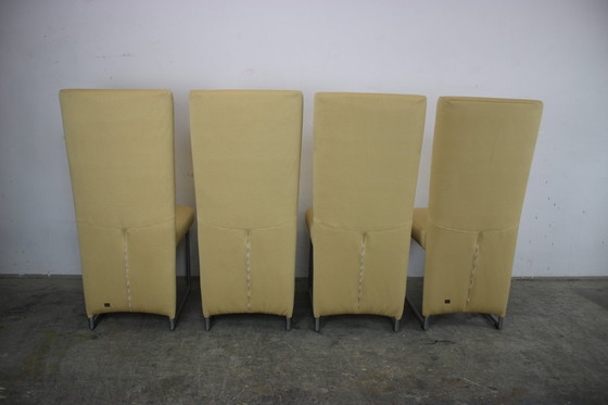 Image 1 of 4X Garnitur Rolf Benz Modell 7400 Stühle Gelb Ripp Stoff Neub.