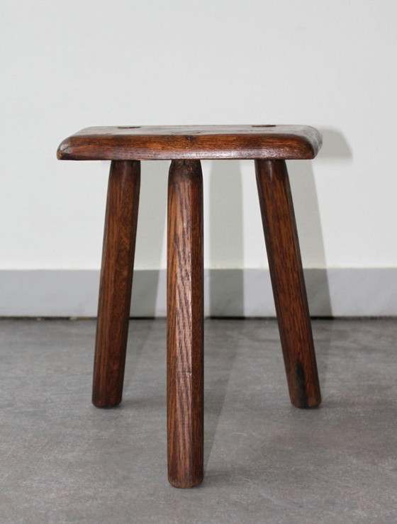 Image 1 of Brutalistischer Tripod-Hocker, 50'S.
