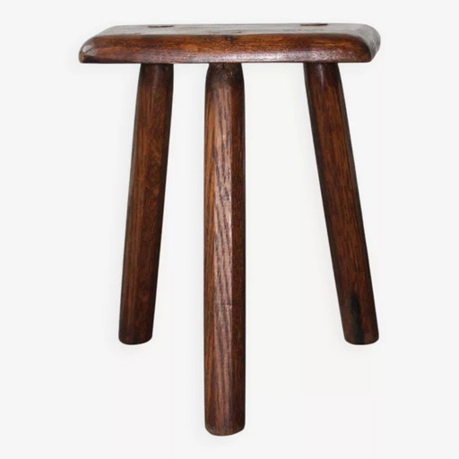 Brutalistischer Tripod-Hocker, 50'S.