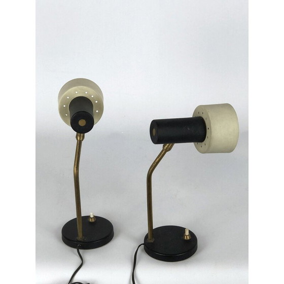 Image 1 of Paar Vintage-Lampen mit verstellbarem Kegel, Italien