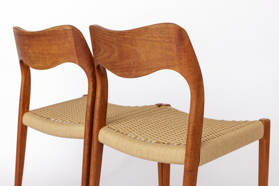 Image 1 of 4 Niels Otto Moller Stühle, Modell 71, Teak, 1950er Jahre, Dänisch