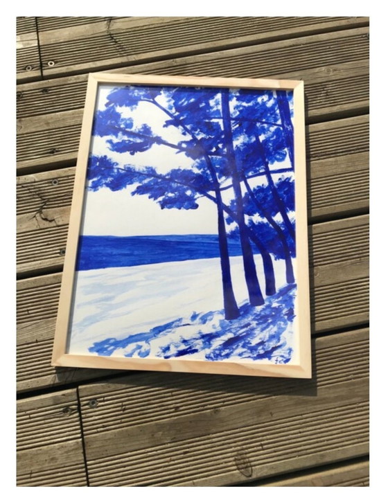 Image 1 of Acryl Auf Papier Von Frédéric Cadiou