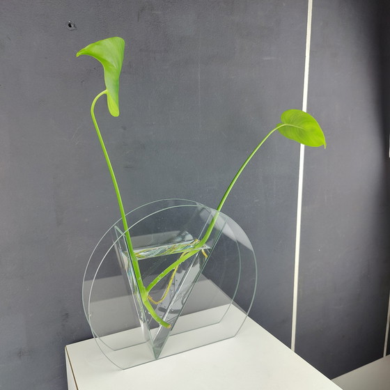 Image 1 of Iwan Bulo Design (Blume) Vase aus den achtziger Jahren aus Glas