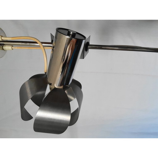 Blumenkronleuchter aus Metall, 1970