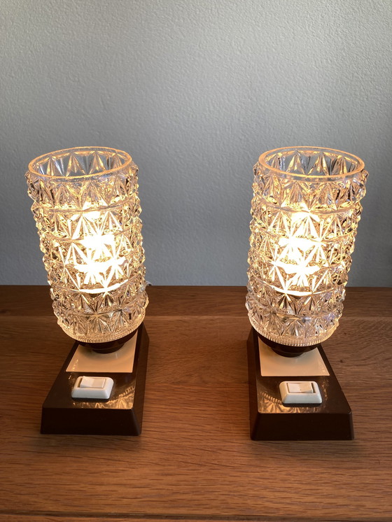 Image 1 of 2x Massive Vintage Nachttischlampen / Nachtlichter