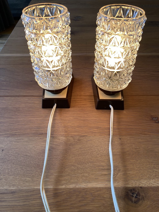 Image 1 of 2x Massive Vintage Nachttischlampen / Nachtlichter