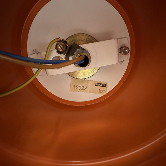 Image 1 of Doria Leuchten Tischleuchte Space Age orange Milchglas 