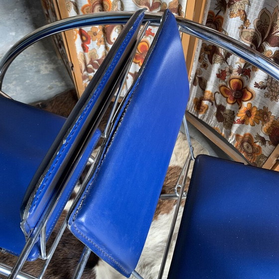 Image 1 of Paar blaue Vintage-Stühle