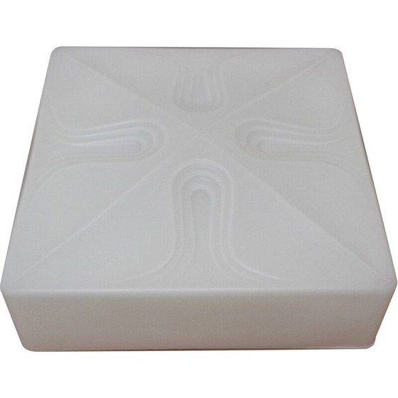 Image 1 of Vintage Deckenlampe aus Glas und Metall, Tschechoslowakei 1970