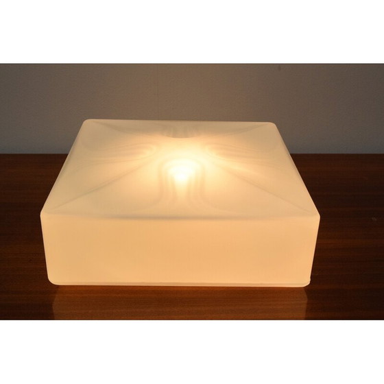 Image 1 of Vintage Deckenlampe aus Glas und Metall, Tschechoslowakei 1970