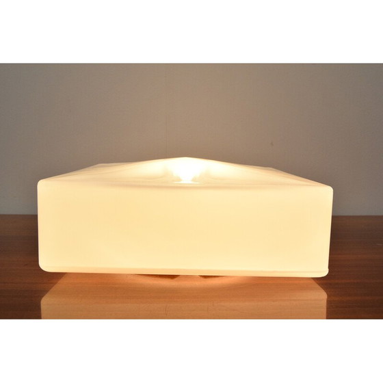 Image 1 of Vintage Deckenlampe aus Glas und Metall, Tschechoslowakei 1970