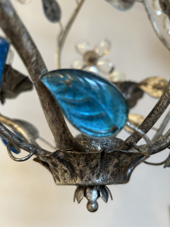 Image 1 of Banci Firenze Design Kronleuchter Pendelleuchte Blau Detail