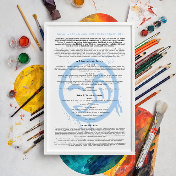 Image 1 of Limitierte Auflage - Echelon Beast X Louis Vuitton | 100X100 Cm | 2025 (Ori, 1983)