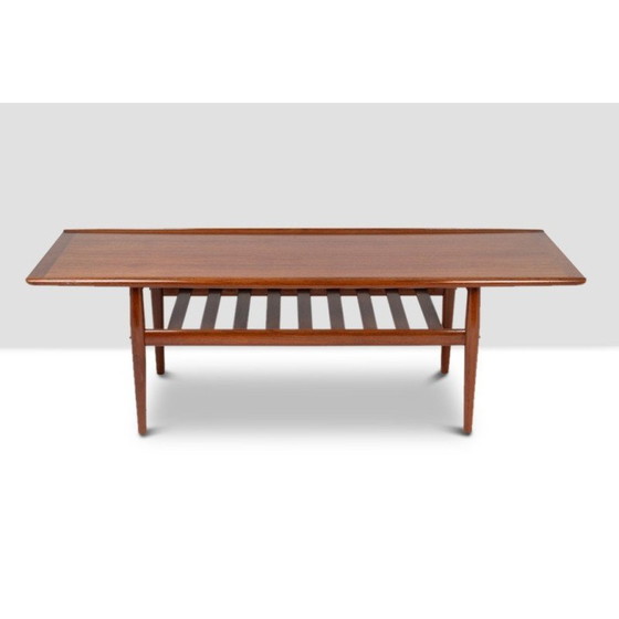 Image 1 of Vintage Couchtisch Modell "GJ106" in rechteckigem Teakholz, Dänemark 1960
