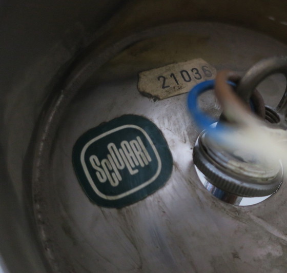 Image 1 of Italienischer 8-armiger Kronleuchter aus Messing und Glas von Gaetano Sciolari, 1970er Jahre