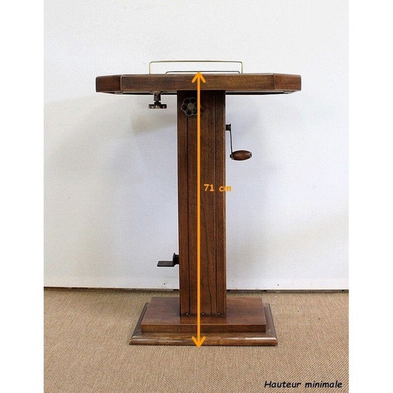Image 1 of Vintage-Rednerpult aus massivem Nussbaum, 1940