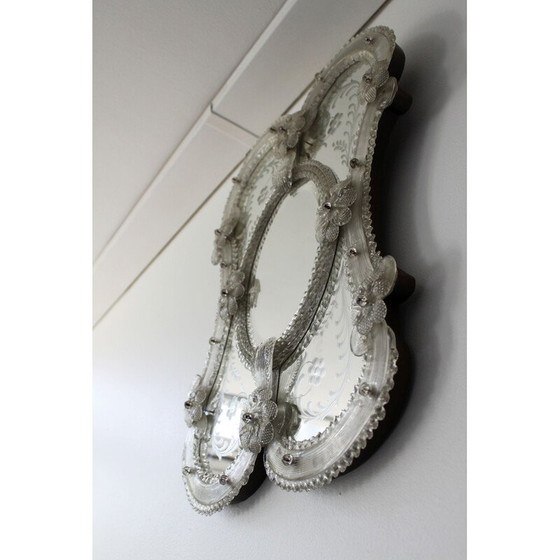 Image 1 of Klassischer venezianischer Spiegel aus Muranoglas, Italien 1950er Jahre