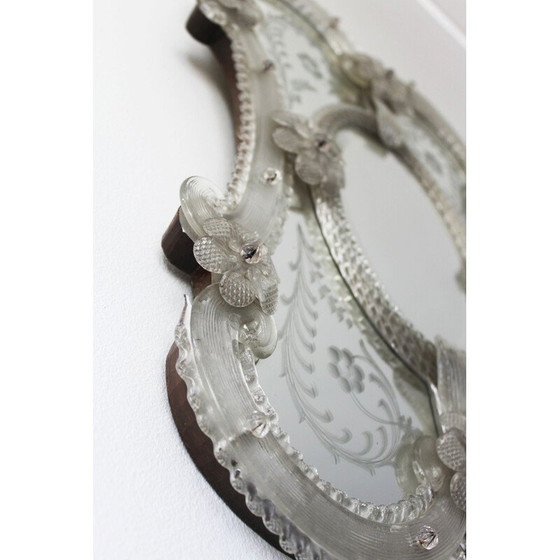 Image 1 of Klassischer venezianischer Spiegel aus Muranoglas, Italien 1950er Jahre