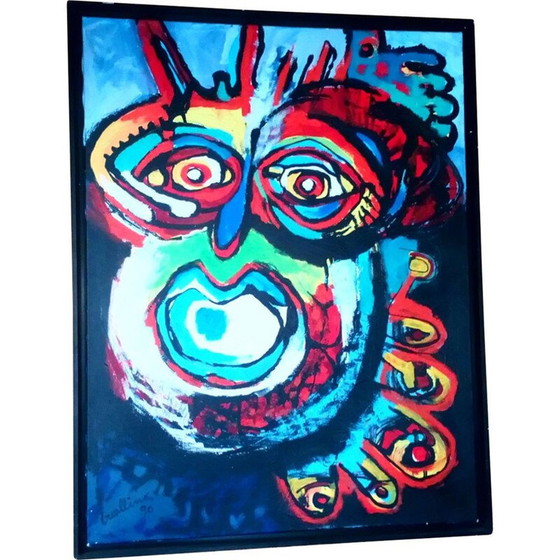 Image 1 of Altes Acrylgemälde von Patrick Guallino, 1990