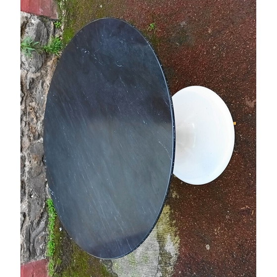 Image 1 of Vintage Couchtisch aus schwarzem Marmor und Aluminium, 1970