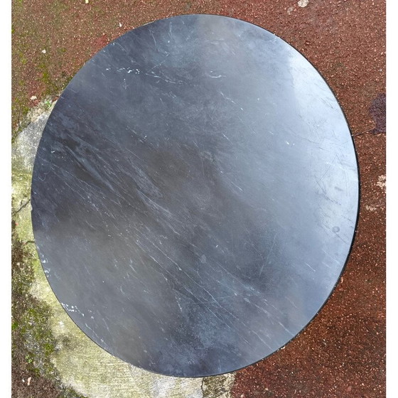 Image 1 of Vintage Couchtisch aus schwarzem Marmor und Aluminium, 1970