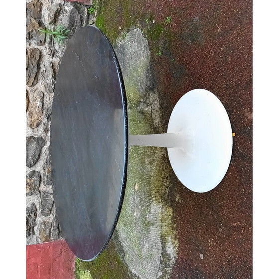 Image 1 of Vintage Couchtisch aus schwarzem Marmor und Aluminium, 1970