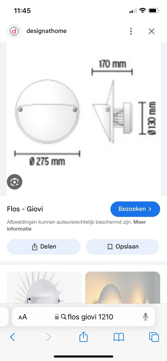 Image 1 of Flos Giovi 1210 Wandleuchte