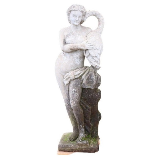 Leda und der Schwan, Gartenstatue aus Stein